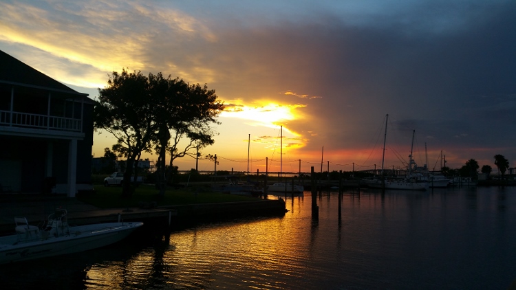 sunset over Teichman Point